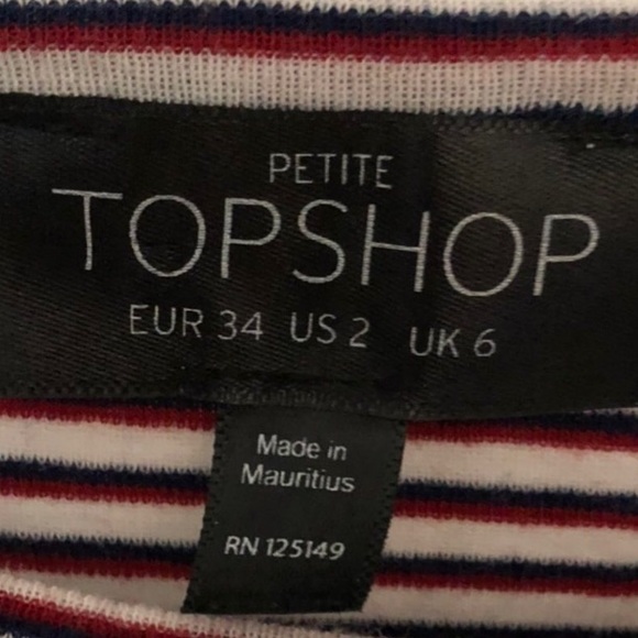 TopShop striped long sleeve with lettuce trim - Picture 2 of 4